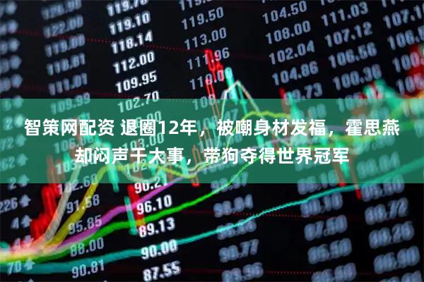 智策网配资 退圈12年，被嘲身材发福，霍思燕却闷声干大事，带狗夺得世界冠军